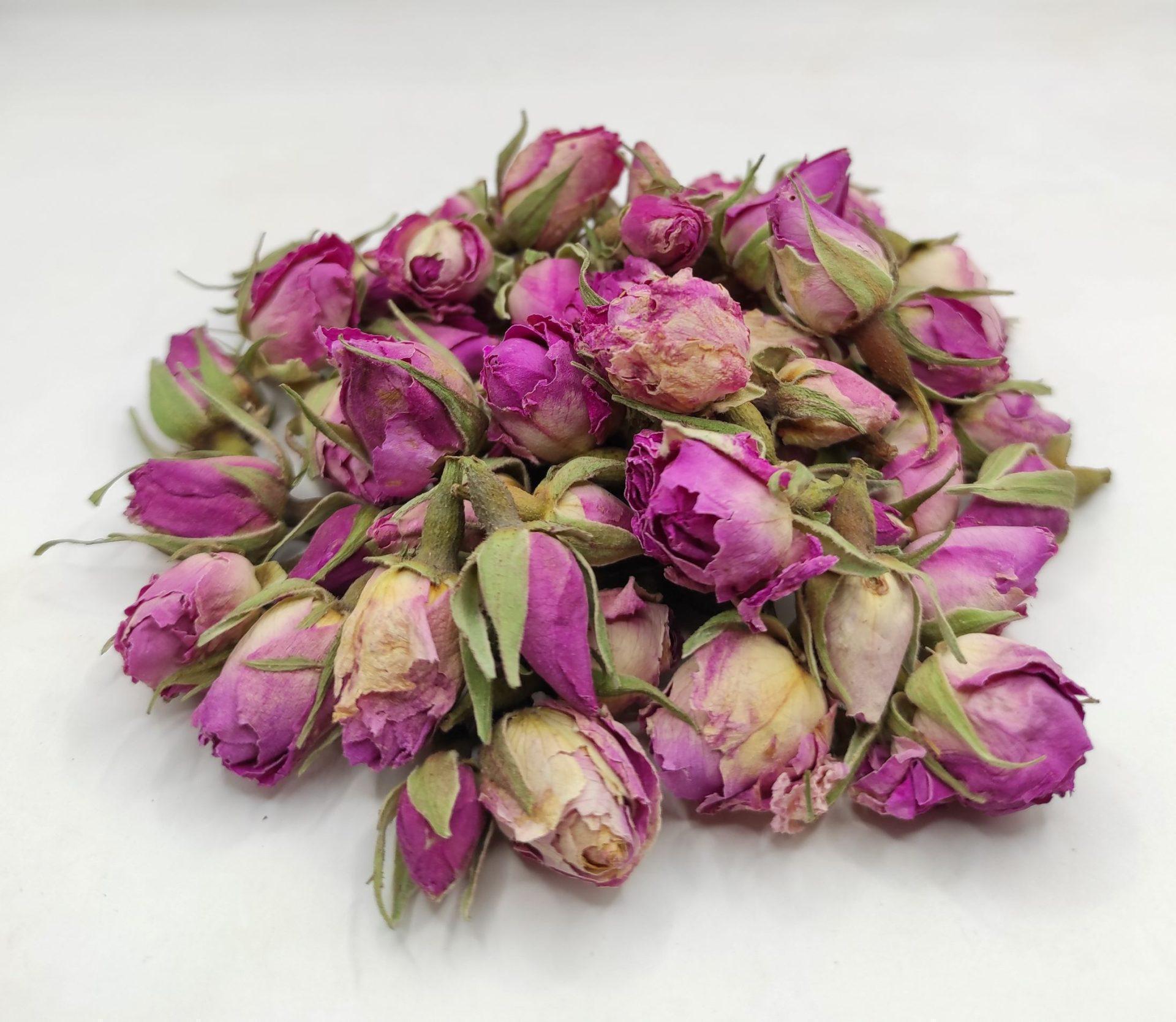 Dried Damask Rose Buds Edible  Rosa × Damascena - Agora Market